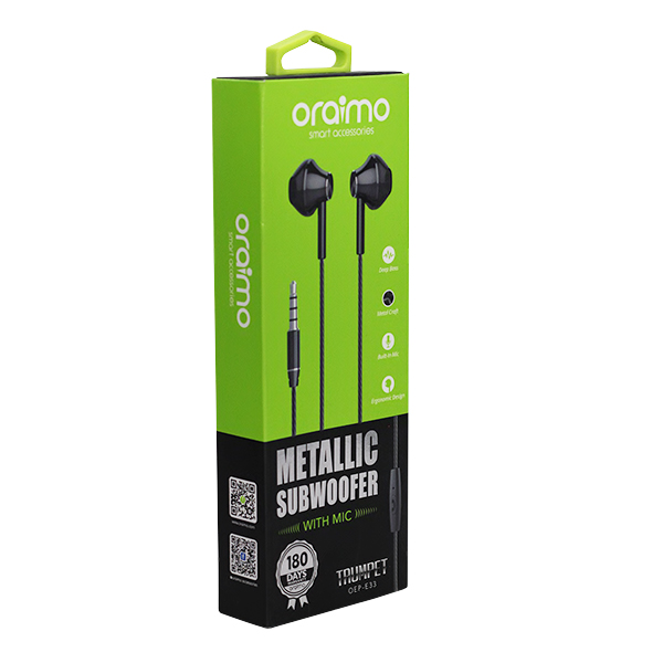 ORAIMO WIRELESS HEADSET STRONG BASS BLACK OEB-E33