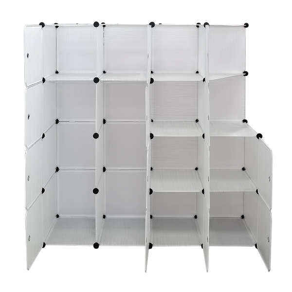 PLASTIC STORAGE WARDROBE 14 DOORS & 2 SHELVES