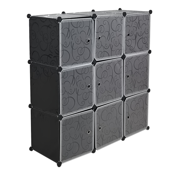 PLASTIC STORAGE WARDROBE 9 DOORS