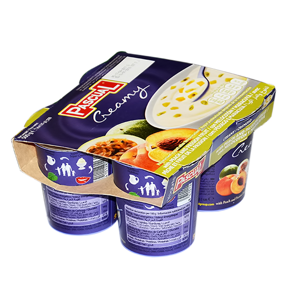 PASCUAL YOGHURT PEACH & PASSION FRUITS 125G X 4PC