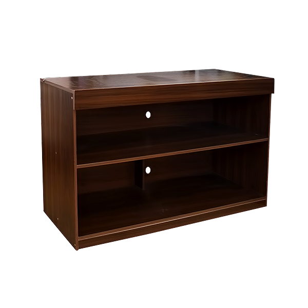 TV RACK WITH CASTORS BROWN 