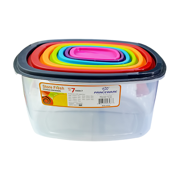 CONTAINER SET 7PIECES SQUARE 5658-7