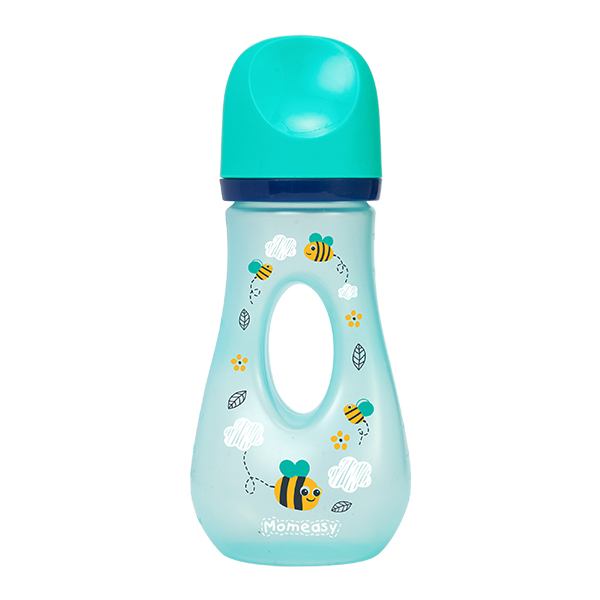 MOMEASY WIDE NECK FEEDING BOTTLE WITH HOLE HANDLE 8OZ 
