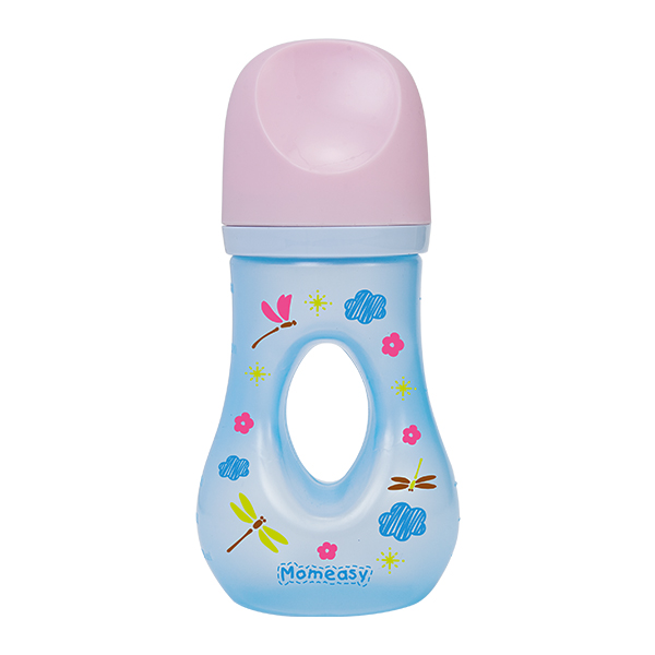 MOMEASY WIDE NECK FEEDING BOTTLE 5OZ WITH HOLE HANDLE