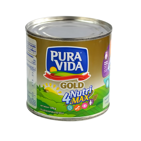 PURA VIDA GOLD 4 NUTRI MAX EVAPORATED MILK 170G 