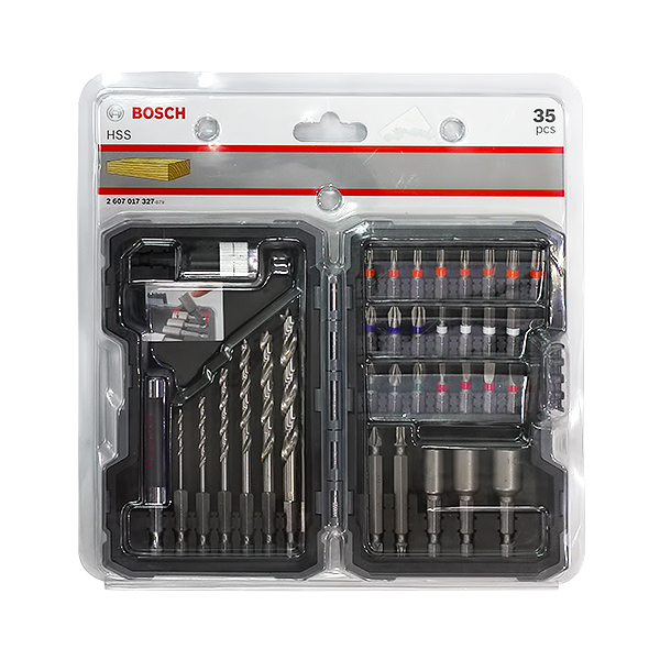 BOSCH PRO-MIX WOOD DRILL+SCREWDRIVER BIT SET 35PCS