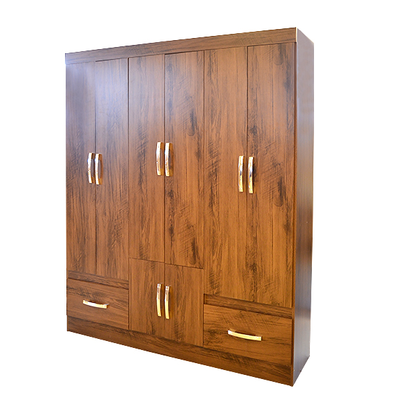 WARDROBE 8DOORS 2DRAWERS WITH LEGS COFFEE B27-101