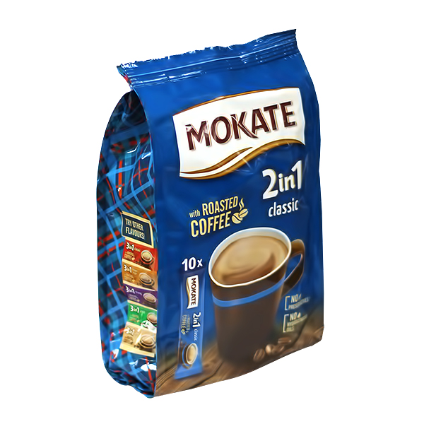 MOKATE INSTANT COFFEE 2-IN-1 CLASSIC WITH ROASTED COFFEE 140G