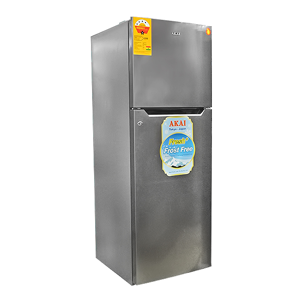 AKAI FRIDGE DOUBLE DOOR 333L FROST FREE INOX RF103AB-45D