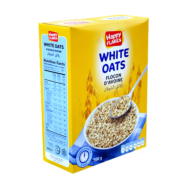 HAPPYFLAKES WHITE OATS 500G 