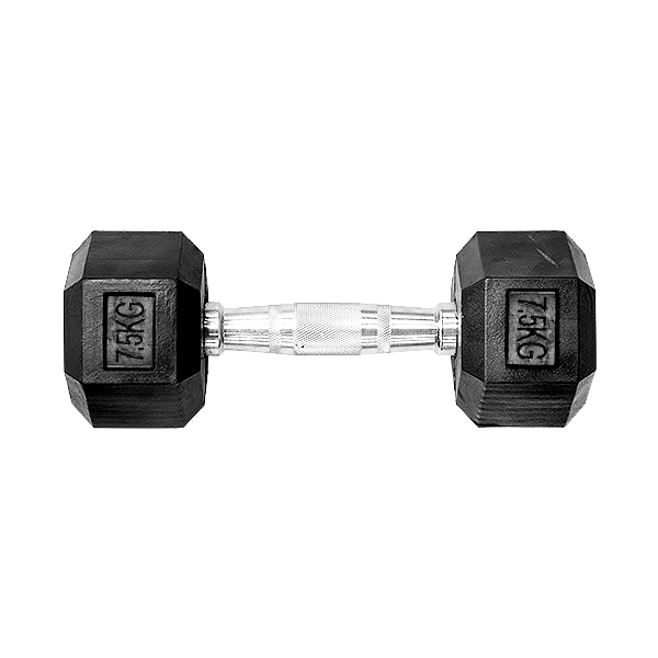 HEX DUMBBELL 7.5KG BLACK