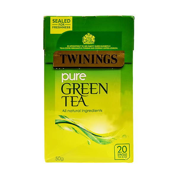 TWININGS PURE GREEN TEA 20 TEA BAGS