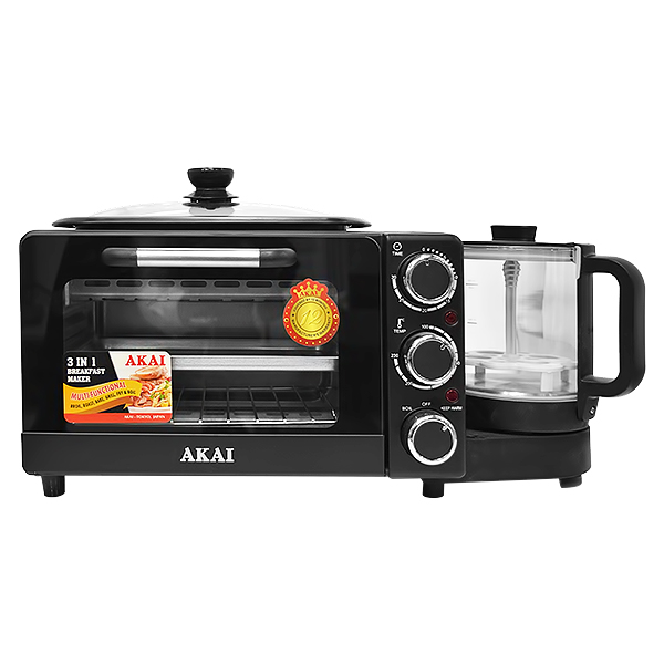 AKAI BREAKFAST MAKER 3 IN 1 9L BLACK 
