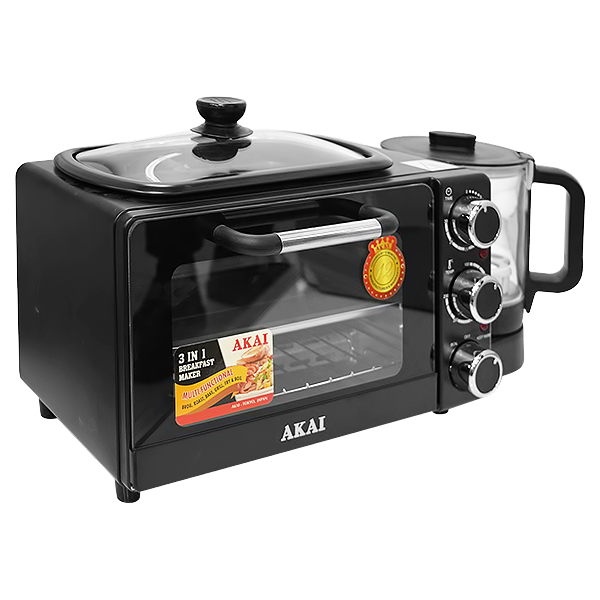AKAI BREAKFAST MAKER 3 IN 1 9L BLACK 