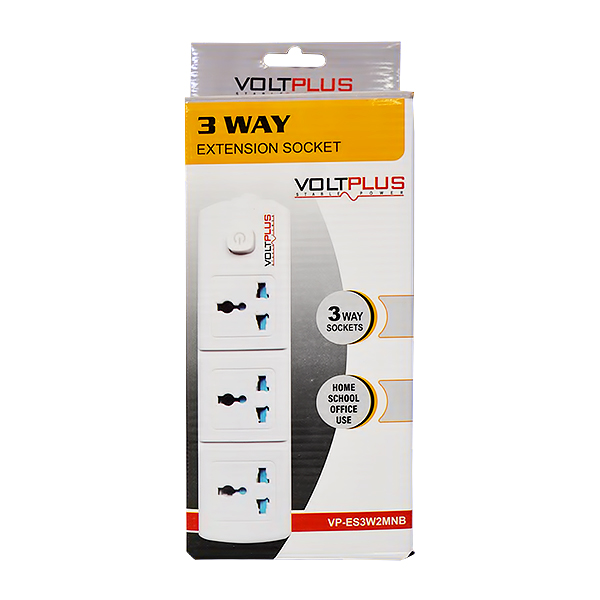 VOLTPLUS EXTENSION SOCKET 3WAY 2METRE 
