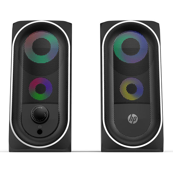 HP MULTIMEDIA SPEAKER WIRED WITH LED LIGHTING BLACK 