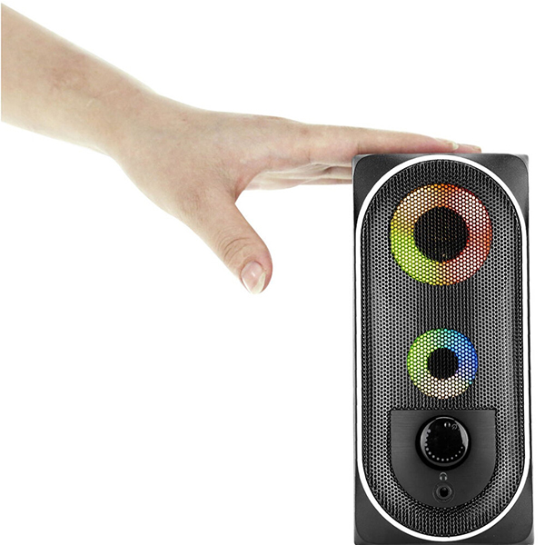 HP MULTIMEDIA SPEAKER WIRED WITH LED LIGHTING BLACK 