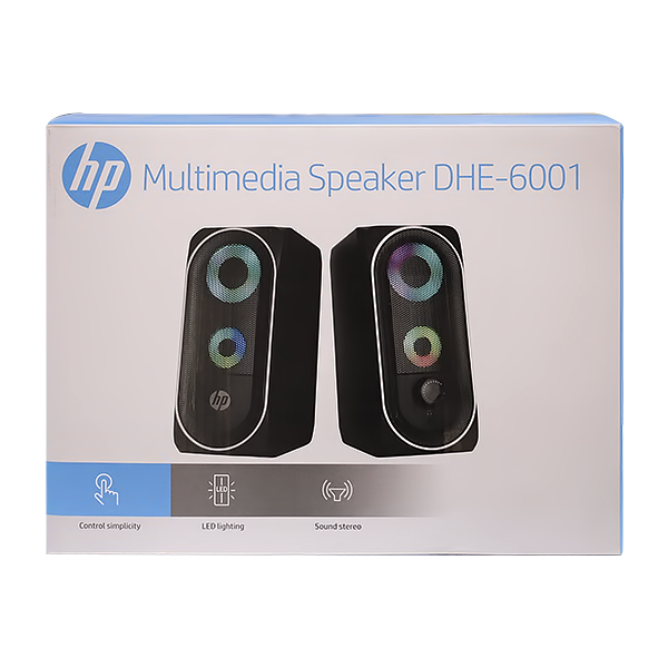 HP MULTIMEDIA SPEAKER WIRED WITH LED LIGHTING BLACK 