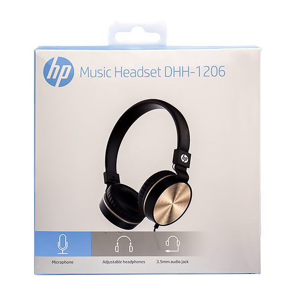 HP ADJUSTABLE HEADSET WITH MIC BLACK 