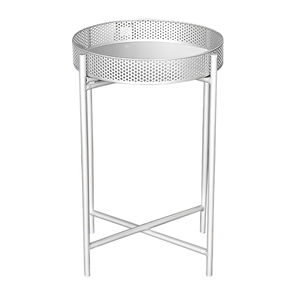SIDE TABLE MIRROR TOP PERFORATED 