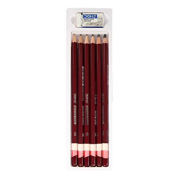DOMS DRAWING PENCIL SET 6PCS