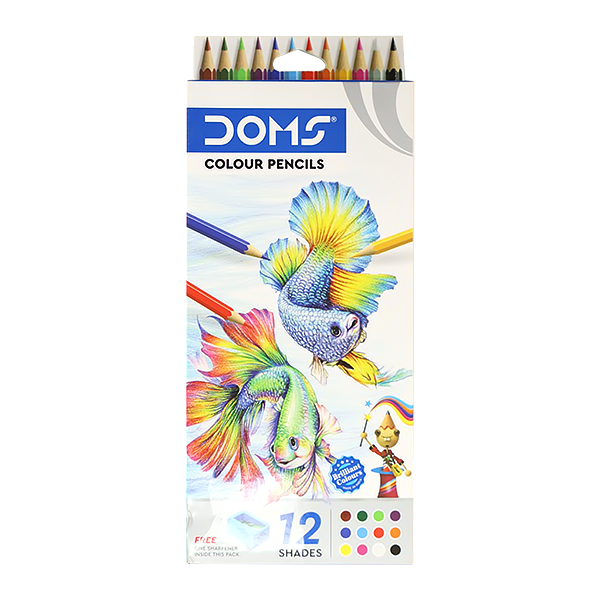 DOMS COLOUR PENCIL SET 12PCS FULL SIZE 