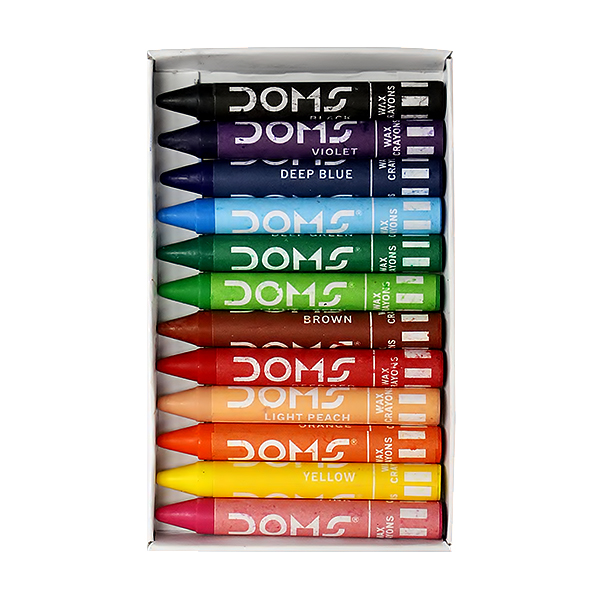 DOMS WAX CRAYONS SET 12PCS