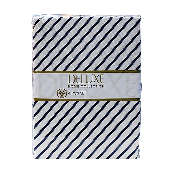 DELUXE 4 PIECES BEDDING SET WITH 2 PILLOW CASES