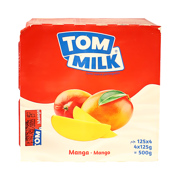 TOM MILK MANGO FLAVORED DAIRY DESSERT 125G x 4PCS