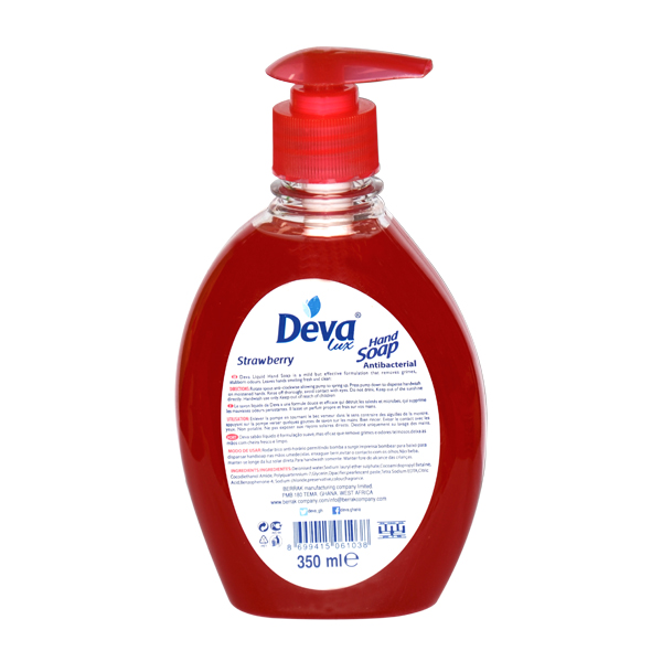 DEVA LUX LIQUID HAND SOAP STRAWBERRY 350ML