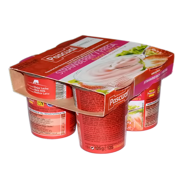 PASCUAL YOGHURT STRAWBERRY FLAVOR 125G X 4PC