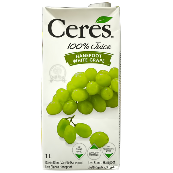 CERES HANEPOOT WHITE GRAPE JUICE 1L
