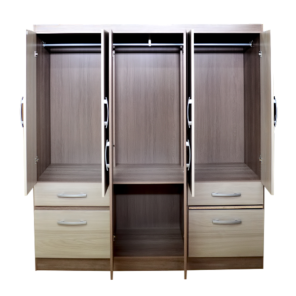 WOODEN WARDROBE  8 DOORS & 2 DRAWERS