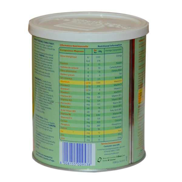 YUMVITA INFANT CEREAL MAIZE WHEAT 400G