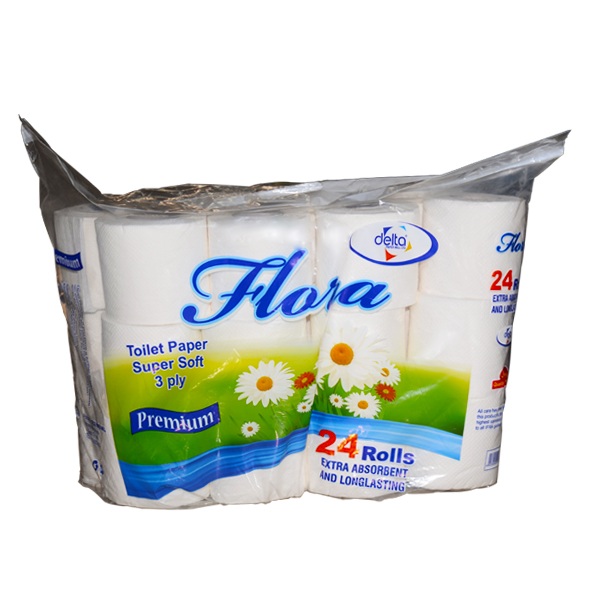 FLORAL TOILET ROLL 24 ROLLS