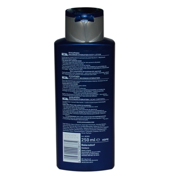NIVEA MEN BODY LOTION MAXIMUM HYDRATION 250ML