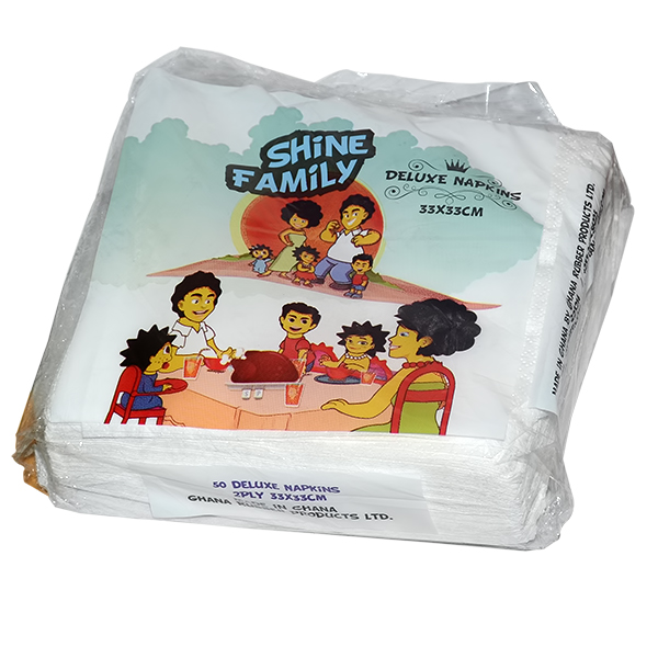 SHINE FAMILY DELUXE NAPKINS 2 PLY 50 PIECES 
