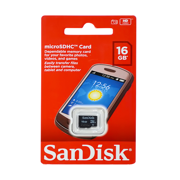 SANDISK MICRO SD CARD 16GB CLASS 4
