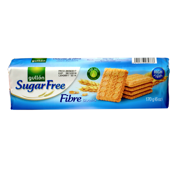 GULLON SUGAR FREE FIBRE BISCUITS 170G