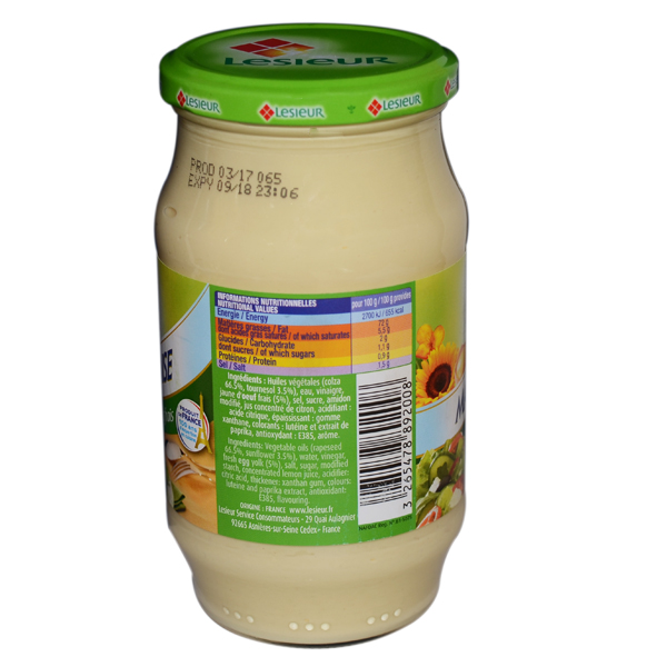 LESIEUR MAYONNAISE WITH FRESH EGGS 475G