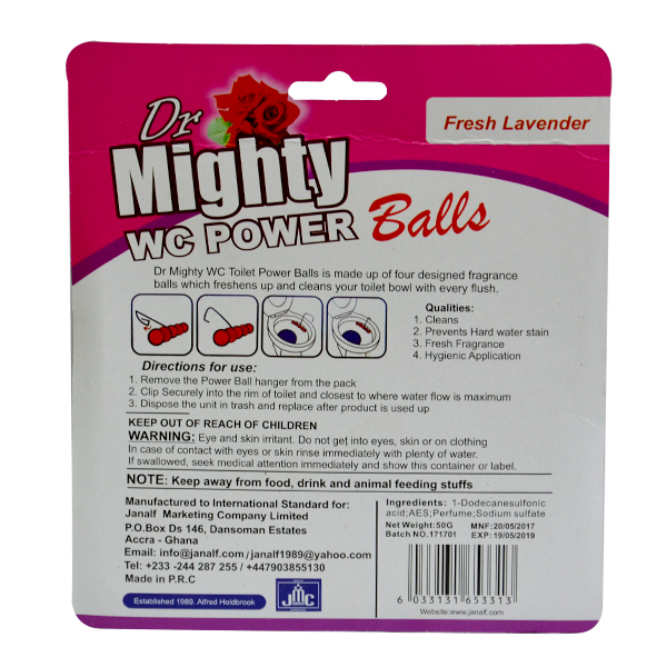DR MIGHTY WC POWER BALLS LAVENDER 4 IN 1  