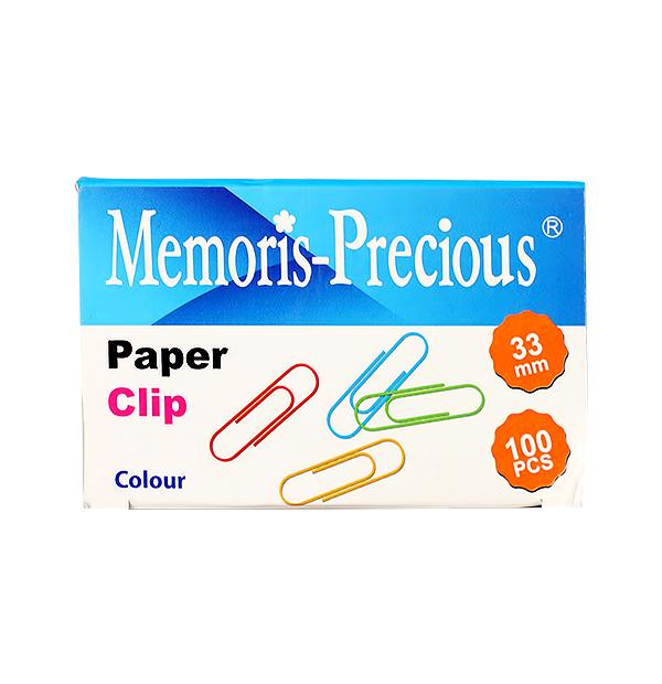 PAPER CLIP COLORED 100PCS