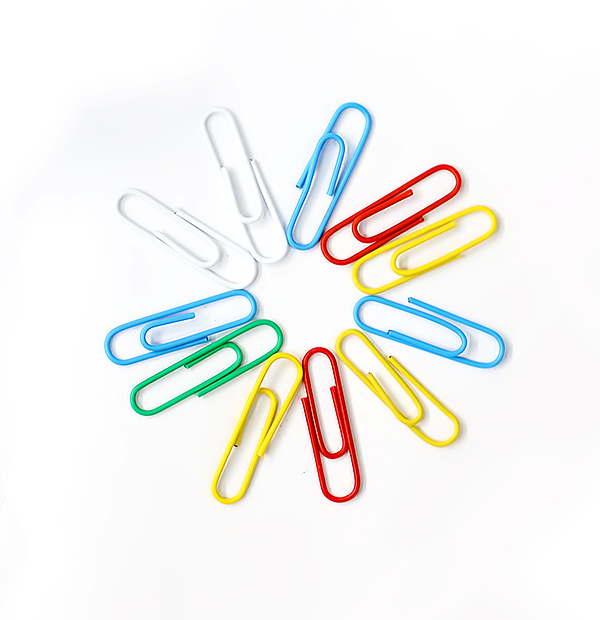 PAPER CLIP COLORED 100PCS