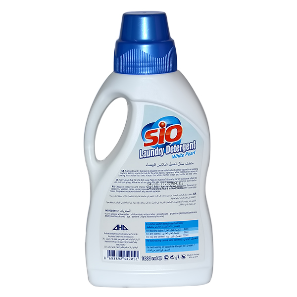 SIO LIQUID LAUNDRY DETERGENT FOR WHITE CLOTHES 1L