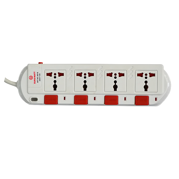 EUROMATT SURGE PROTECTOR  4-WAY  3M CABLE