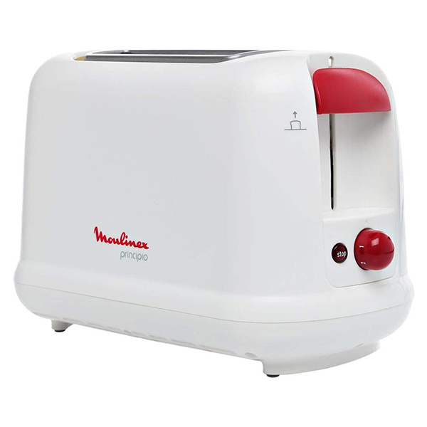 MOULINEX TOASTER 2 SLICE WHITE-RED LT160127