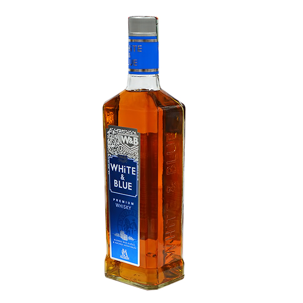 WHITE & BLUE PREMIUM WHISKY 42.8% 750ML
