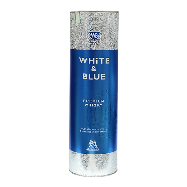 WHITE & BLUE PREMIUM WHISKY 42.8% 750ML