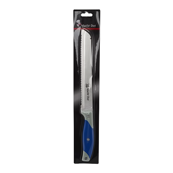 MASTER CHEF BREAD KNIFE STAINLESS STEEL 7" BLUE