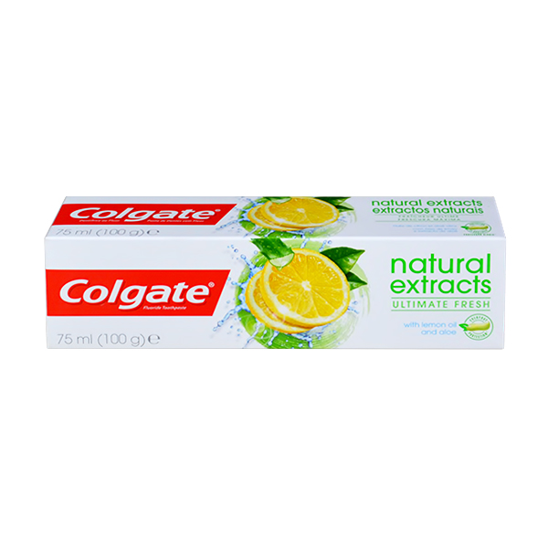 COLGATE NATURAL EXTRACT TOOTHPASTE LEMON OIL & ALOE 75ML 